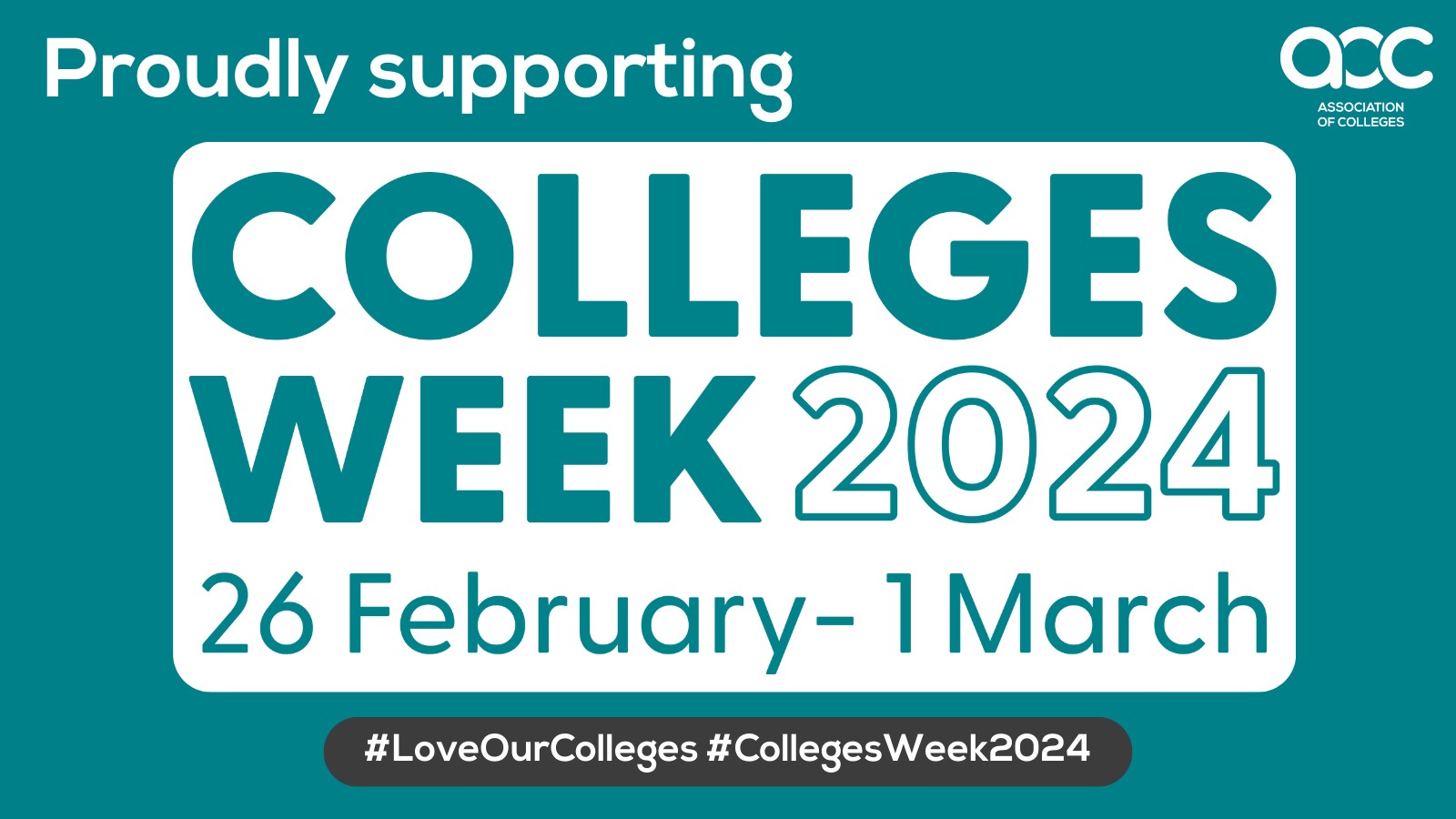 Proudly supporting Colleges Week 2024 26 February - 1 March 