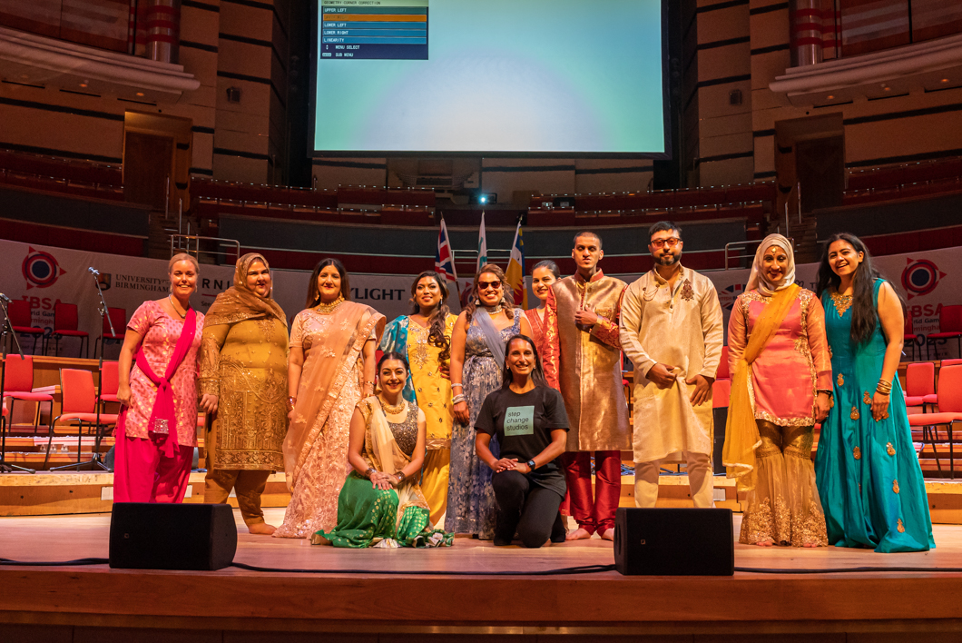 Group photo of the Step Change Studios performers at the Opening Ceremony