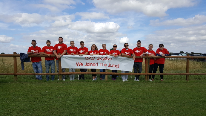 Group picture of Team QAC skydivers