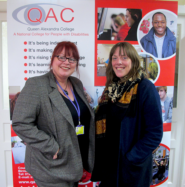 QAC Principal and Chief Executive Bev Jessop with Labour MP Jess Phillips