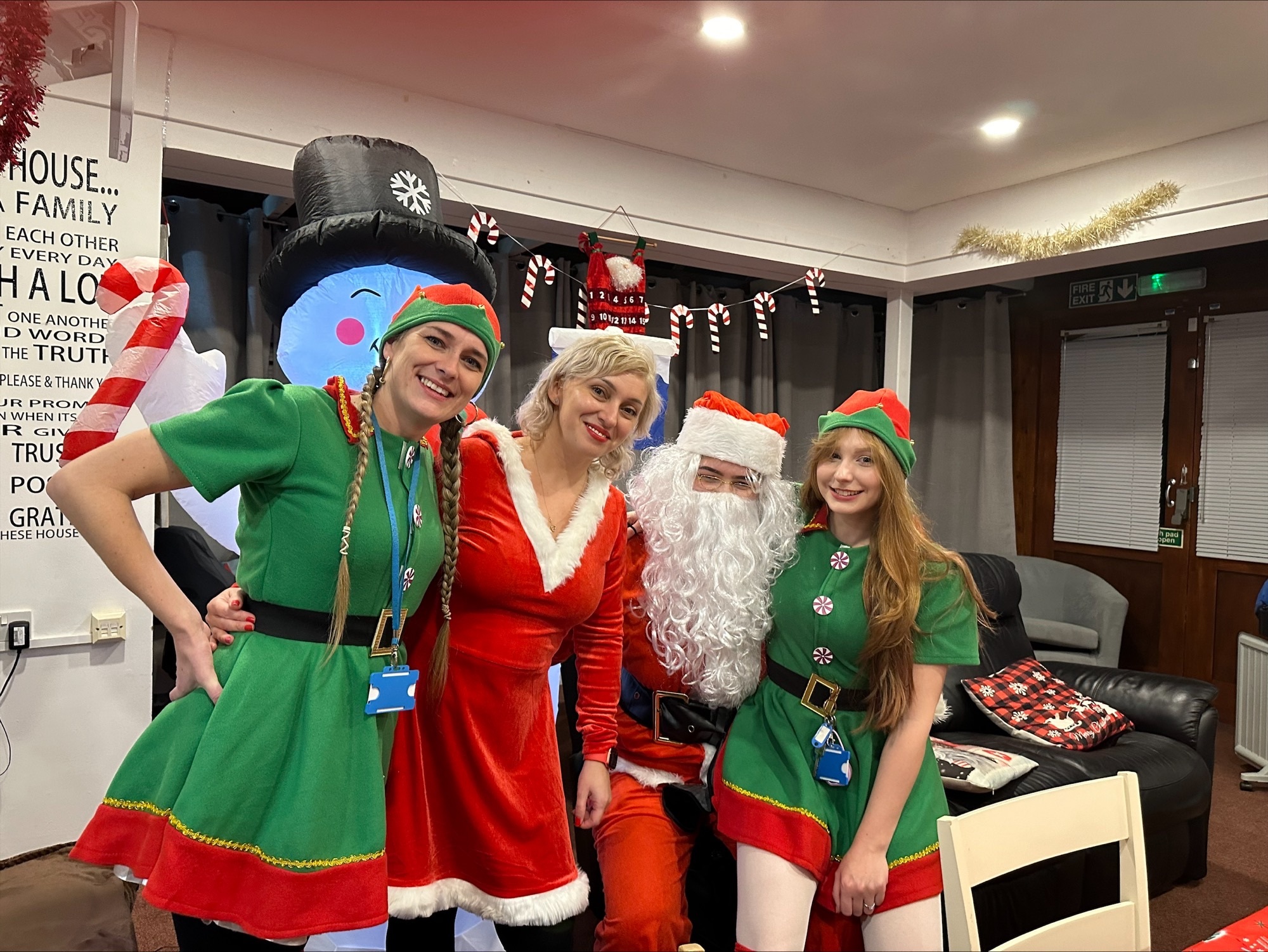 Santa and elves