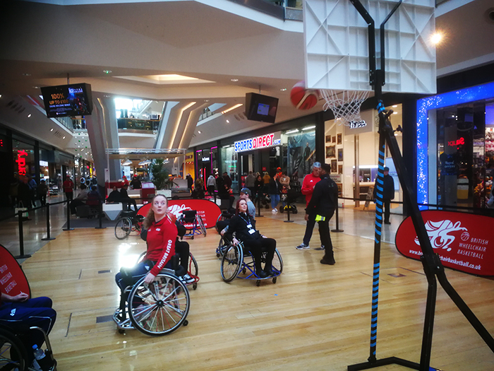 Wheelchair Basketball Demo during Purple Tuesday at the Bullring