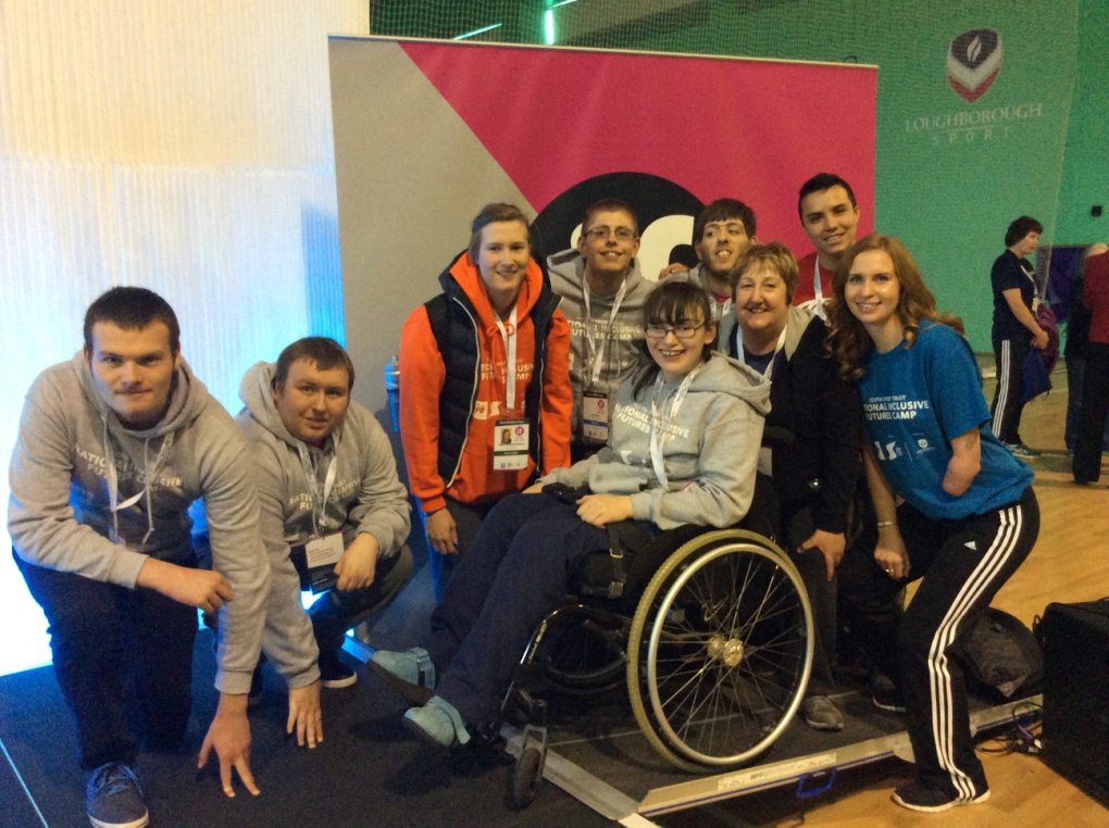 qac students and staff with paralympian kate grey