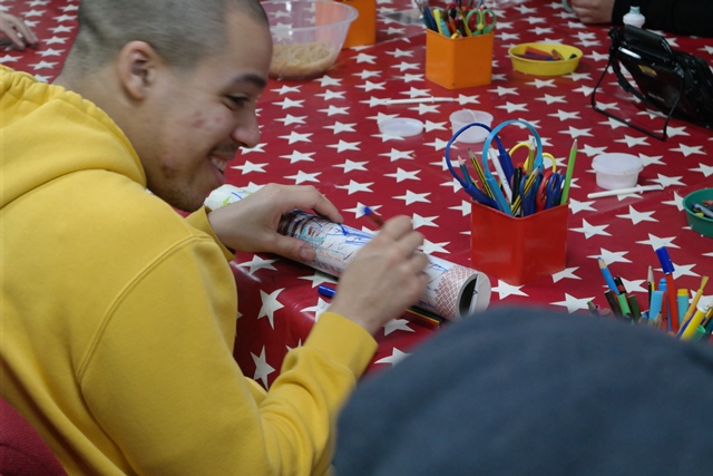 PFL student enjoys rainmaker craft session 