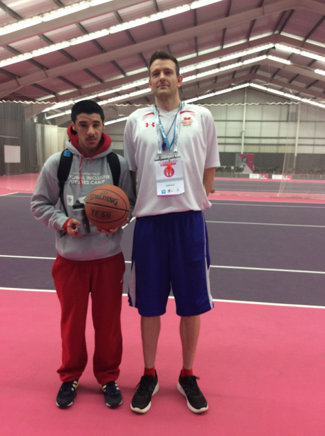 Sanjai with Basketball coach John